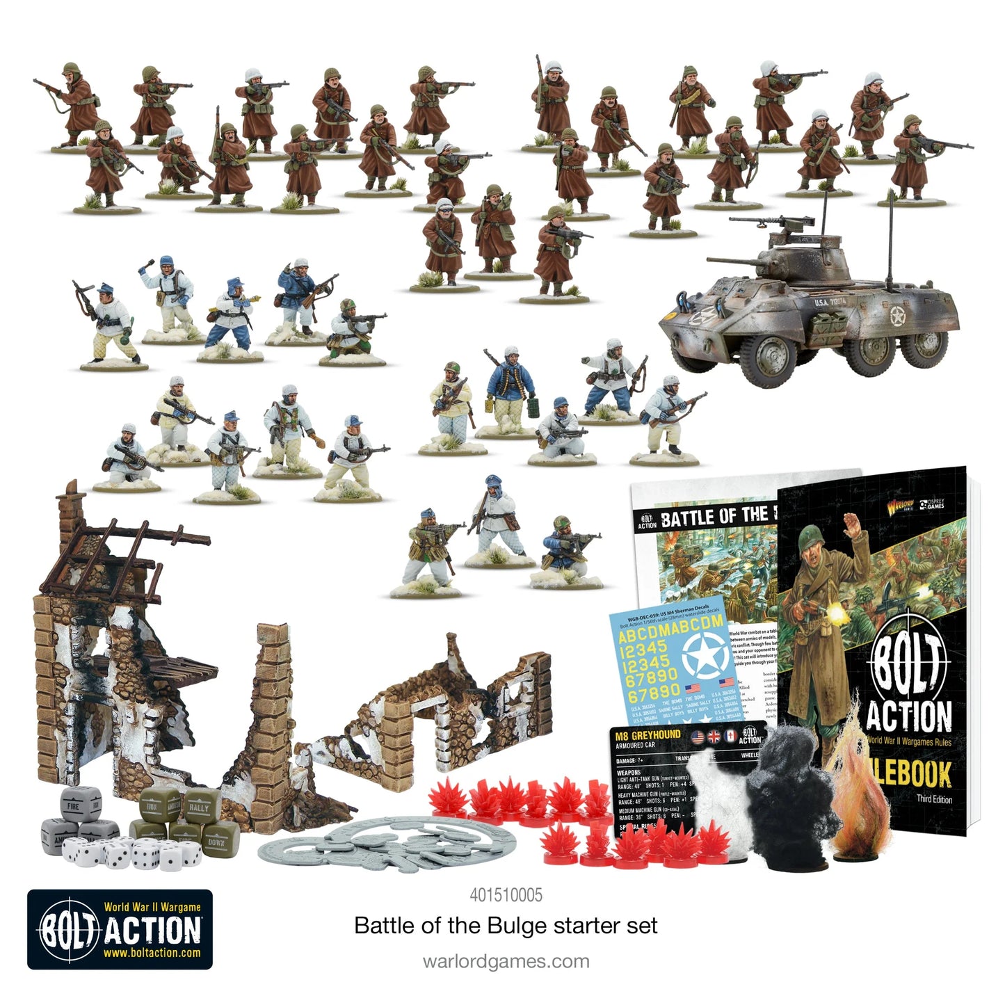 Battle of the Bulge ⏣ 42 figures ⏣ Bolt Action Starter Set ⏣ Warlord