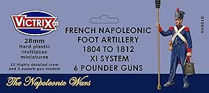 French Napoleonic Foot Artillery ⏣ 1 cannon and 5 crew figures ⏣ Black Powder ⏣ Victrix