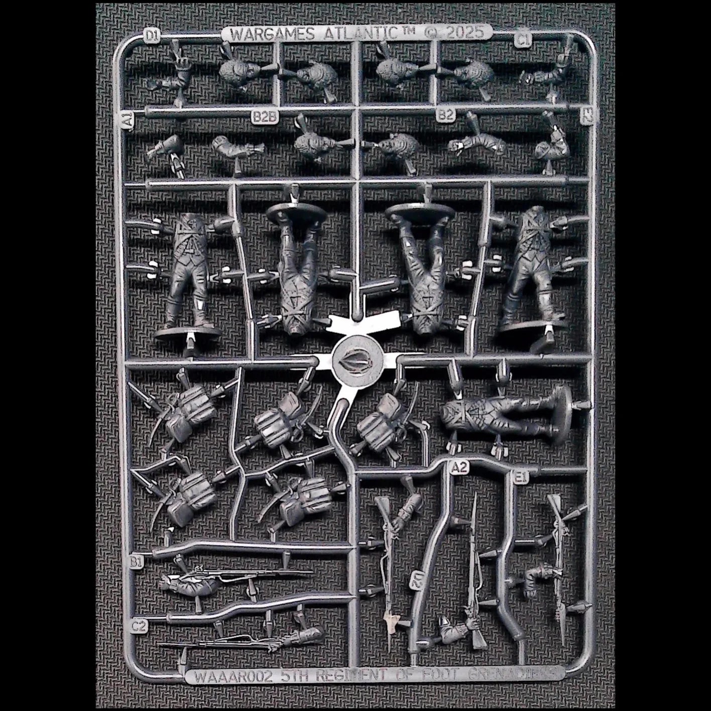 5th Regiment of Foot Grenadiers (Redcoats) ⏣ 5 figures ⏣ Black Powder ⏣ Wargames Atlantic