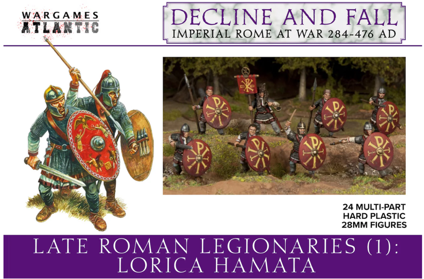 Late Roman Legionaries (1): Lorica Hamata ⏣ 24 figures ⏣ SAGA ⏣ Wargames Atlantic