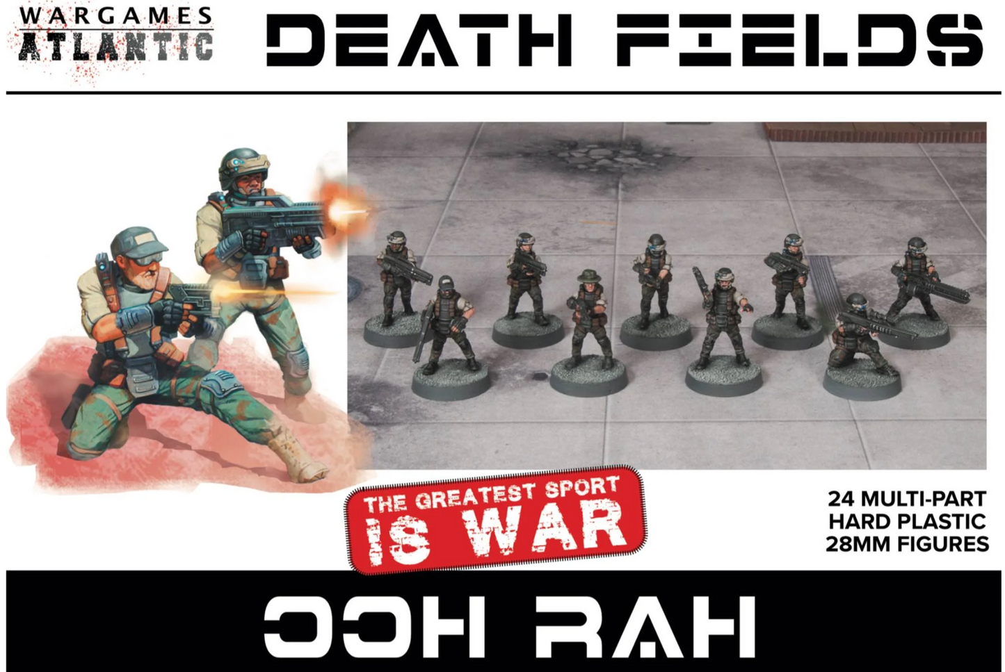 Ooh Rah Death Fields Soldiers ⏣ 6 figures ⏣ Scifi Soldiers ⏣ Wargames Atlantic
