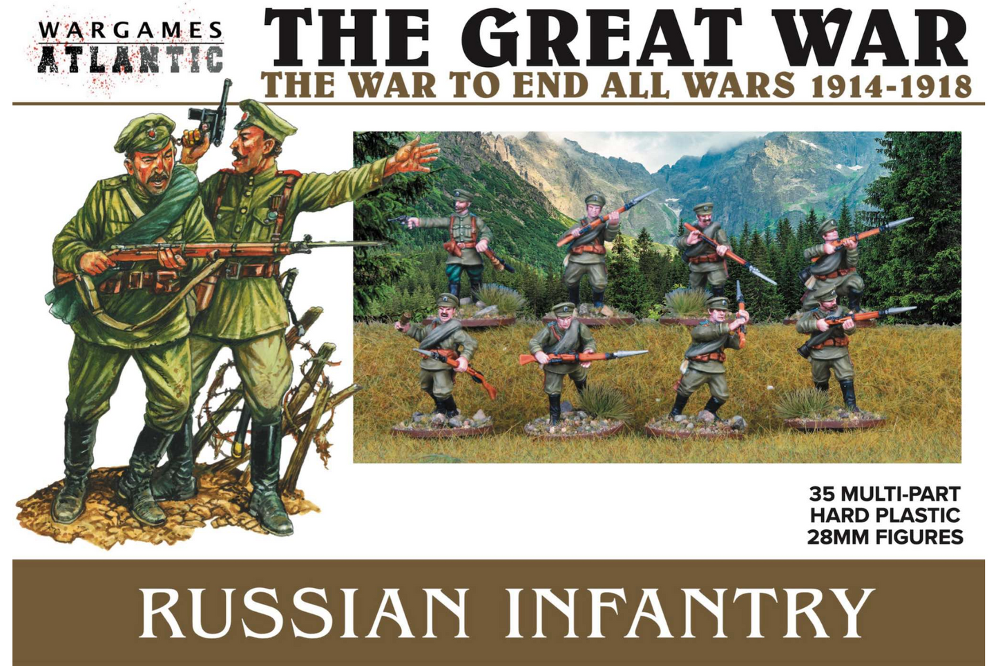 Russian Infantry ⏣ 35 figures ⏣ Trench Crusade ⏣ Wargames Atlantic