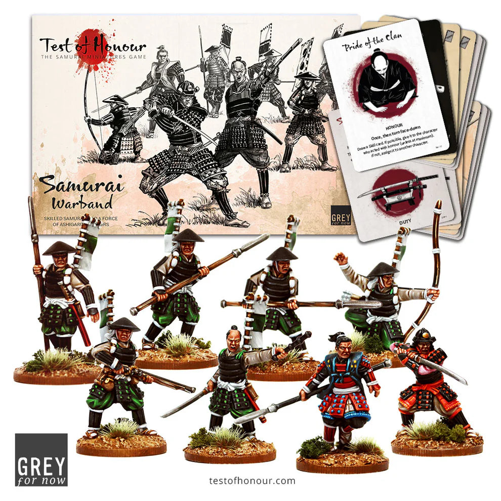 Samurai Warband ⏣ 8 figures ⏣ Test of Honour ⏣ Grey For Now