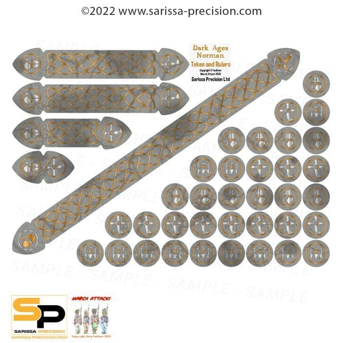 Dark Ages Norman Token & Ruler Set ⏣ Sarissa Precision