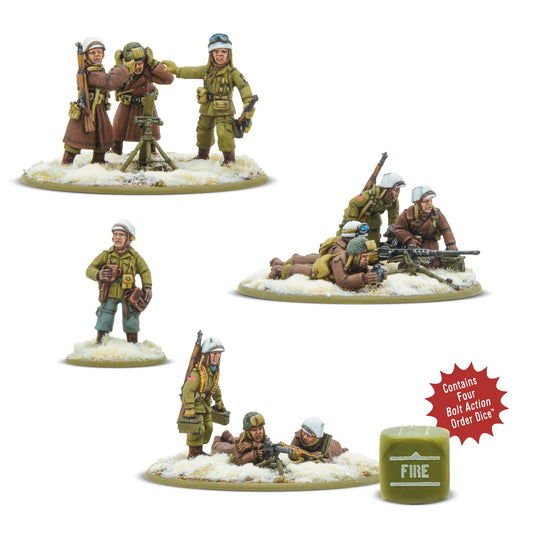 US Airborne (Winter) Heavy Weapons Platoon ⏣ 11 figures ⏣ Bolt Action ⏣ Warlord