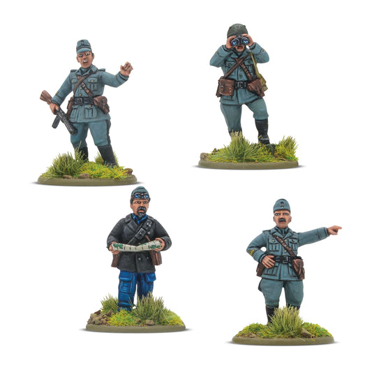 Italian Platoon Commanders ⏣ 4 figures ⏣ Bolt Action ⏣ Warlord