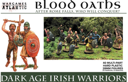 Dark Age Irish Warriors ⏣ 6 men and 2 dogs ⏣ SAGA ⏣ Wargames Atlantic