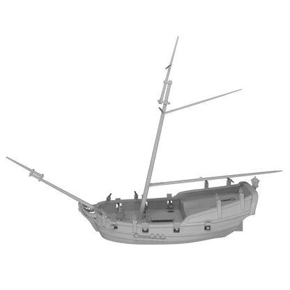 Bermuda Sloop Ship Kit ⏣ 1 figure ⏣ Blood & Plunder ⏣ Firelock Games