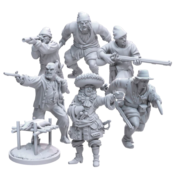 French Buccaneers Faction Box ⏣ 6 figures ⏣ Port Royal ⏣ Firelock Games
