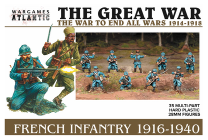 French Infantry 1916-1940 ⏣ 7 figures ⏣ Bolt Action ⏣ Wargames Atlantic