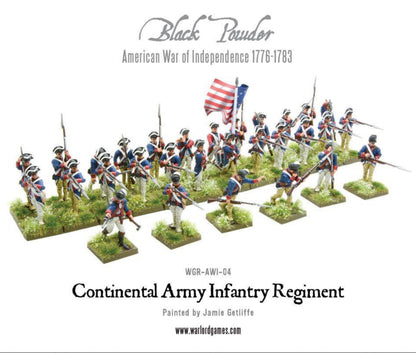 Continental Infantry Regiment ⏣ 30 figures ⏣ Black Powder ⏣ Warlord