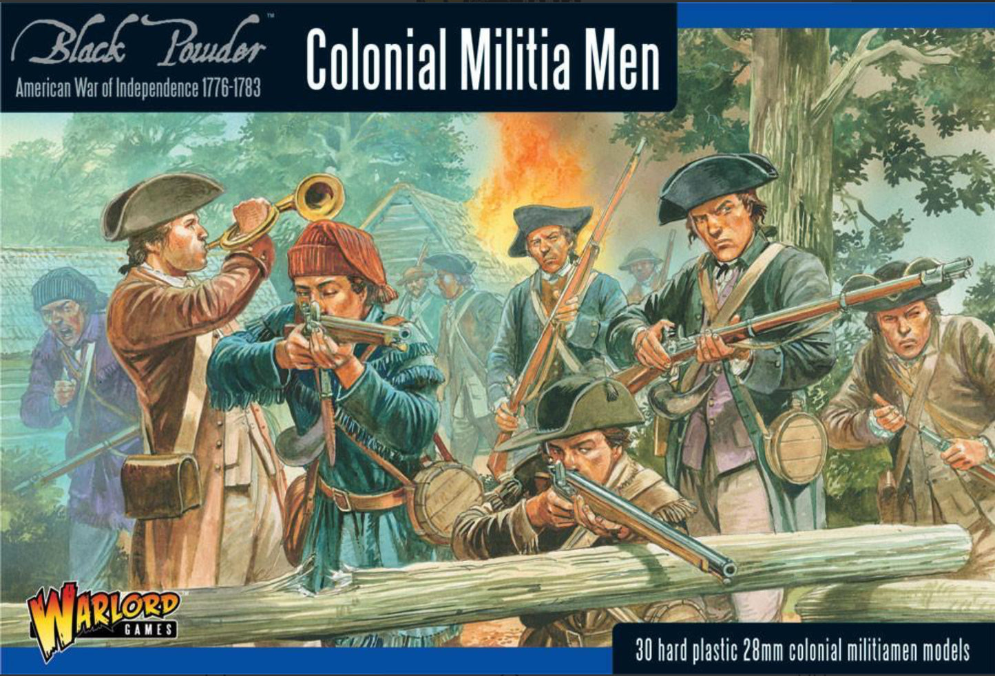 Colonial Militia Men ⏣ 10 figures ⏣ Black Powder ⏣ Warlord