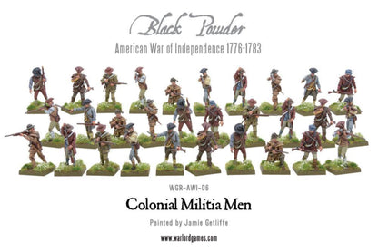 Colonial Militia Men ⏣ 10 figures ⏣ Black Powder ⏣ Warlord