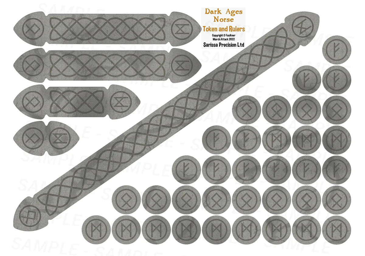 Dark Ages Norse Tokens and Rulers ⏣ SAGA ⏣ Sarissa Precision