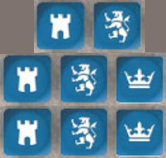 SAGA Dice ⏣ Medieval (Blue)