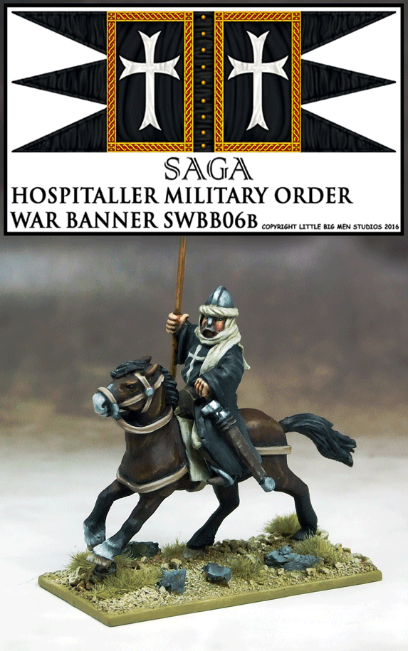 Military Order Hospitallers War Banner & Bearer ⏣ SAGA ⏣ Gripping Beast