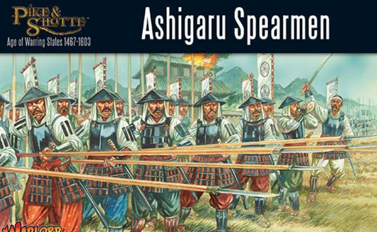 Ashigaru Spearmen ⏣ 5 figures ⏣ Pike & Shotte ⏣ Warlord