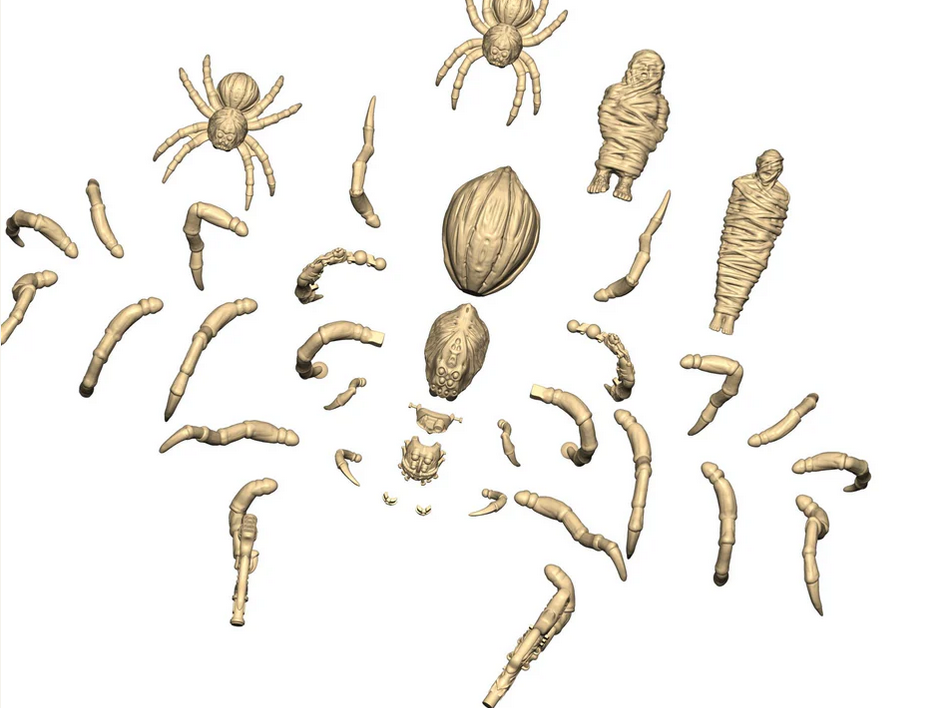 Giant Spiders ⏣ 4 spiders and 2 victims ⏣ SAGA ⏣ Wargames Atlantic