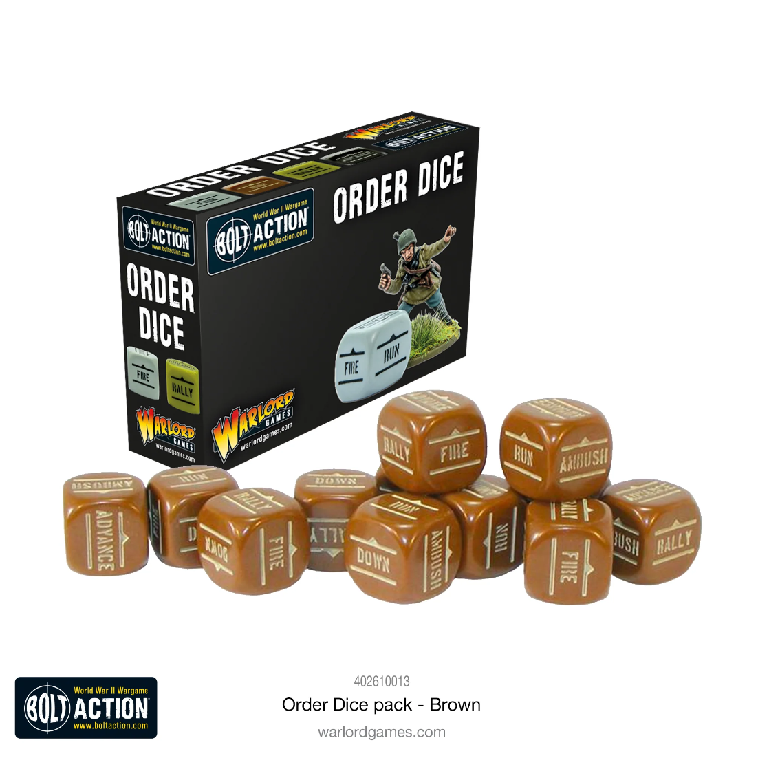 Bolt Action Order Dice (Brown)