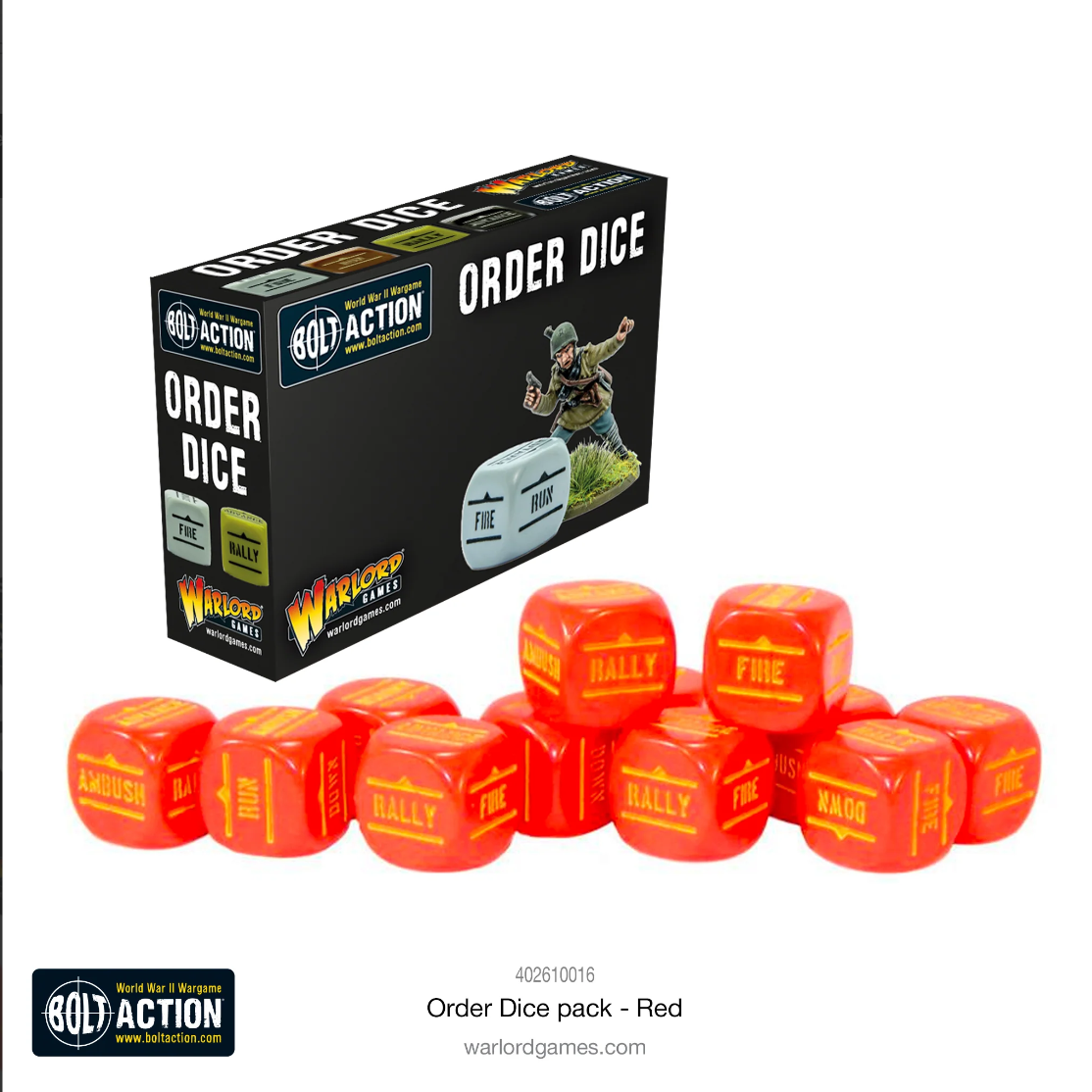 Bolt Action Order Dice (Red)