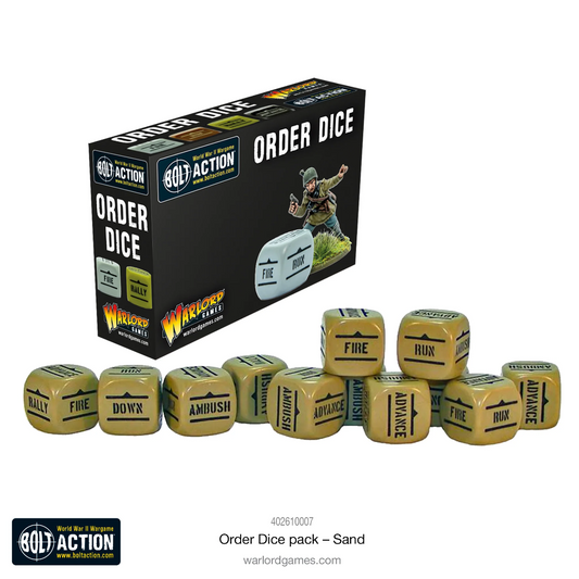 Bolt Action Order Dice (Sand)