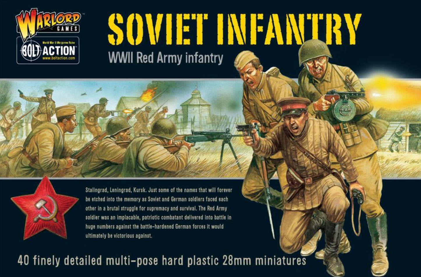 Soviet Infantry ⏣ 40 figures ⏣ Bolt Action ⏣ Warlord