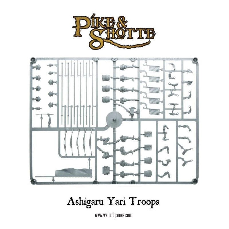 Ashigaru Spearmen ⏣ 5 figures ⏣ Pike & Shotte ⏣ Warlord