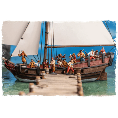 Blackbeard vs. Maynard 2 Player Starter Set ⏣ 26 figures + 2 ships ⏣ Blood & Plunder ⏣ Firelock Games