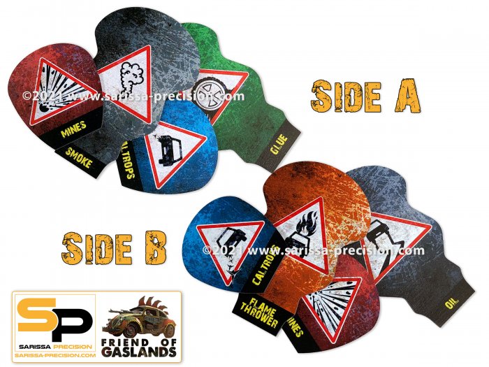 Effect Template Set 1 ⏣ Gaslands ⏣ Sarissa Precision