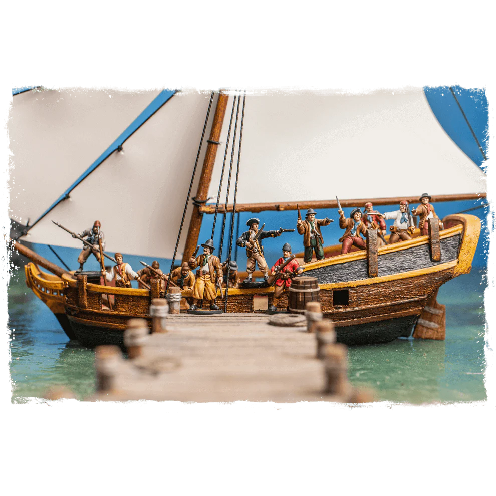 Blackbeard vs. Maynard 2 Player Starter Set ⏣ 26 figures + 2 ships ⏣ Blood & Plunder ⏣ Firelock Games