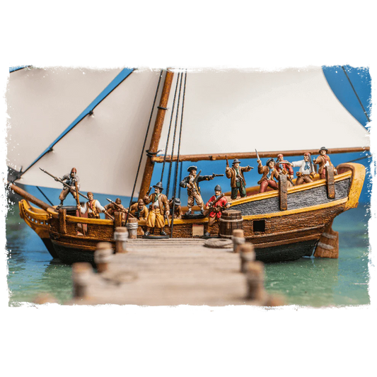 Blackbeard vs. Maynard 2 Player Starter Set ⏣ 26 figures + 2 ships ⏣ Blood & Plunder ⏣ Firelock Games