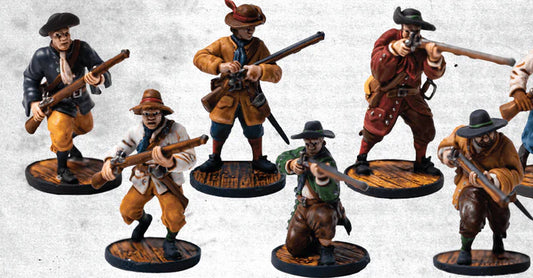 Militia Unit Box ⏣ 6 figures ⏣ Blood & Plunder ⏣ Firelock Games