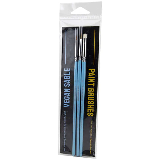 Vegan Sable Paint Brushes (Set of 3)