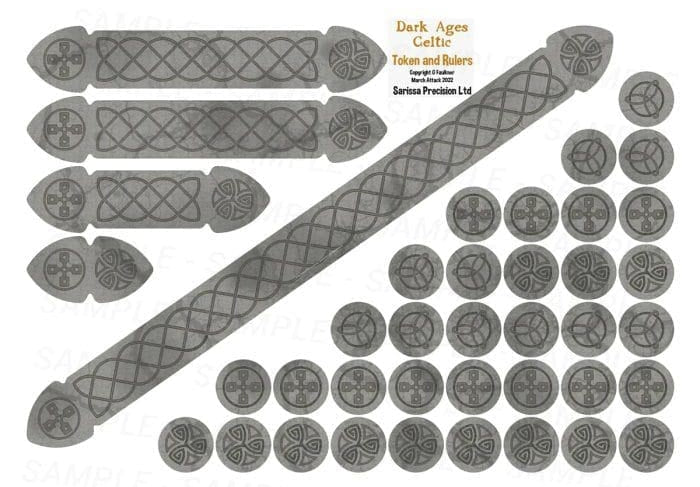 Dark Ages Celtic Tokens and Rulers ⏣ SAGA ⏣ Sarissa Precision