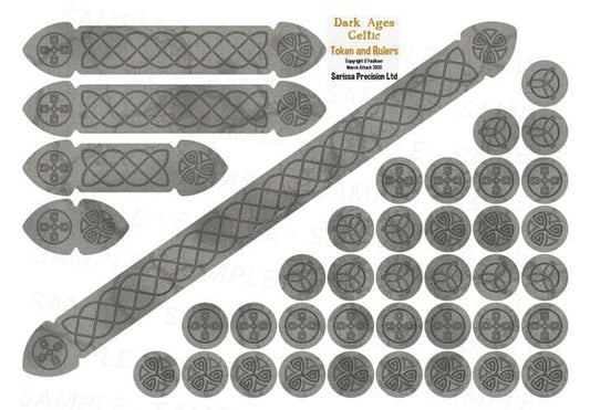 Dark Ages Celtic Tokens and Rulers ⏣ SAGA ⏣ Sarissa Precision